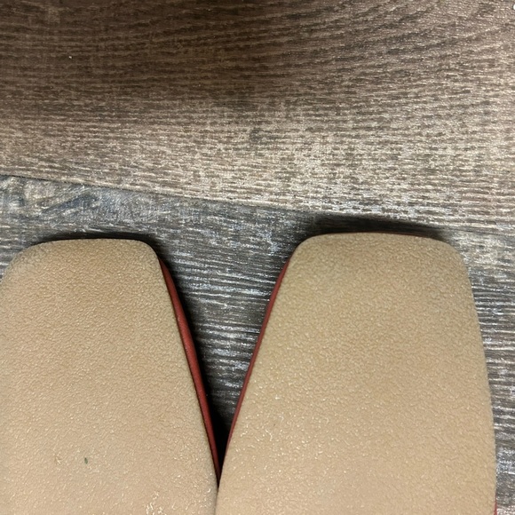 Mango 38 (7.5-8) NEW Red Mules with Square Toe and Ruched detail - Picture 11 of 14